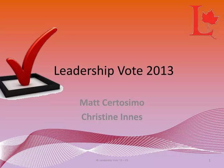 leadership vote 2013
