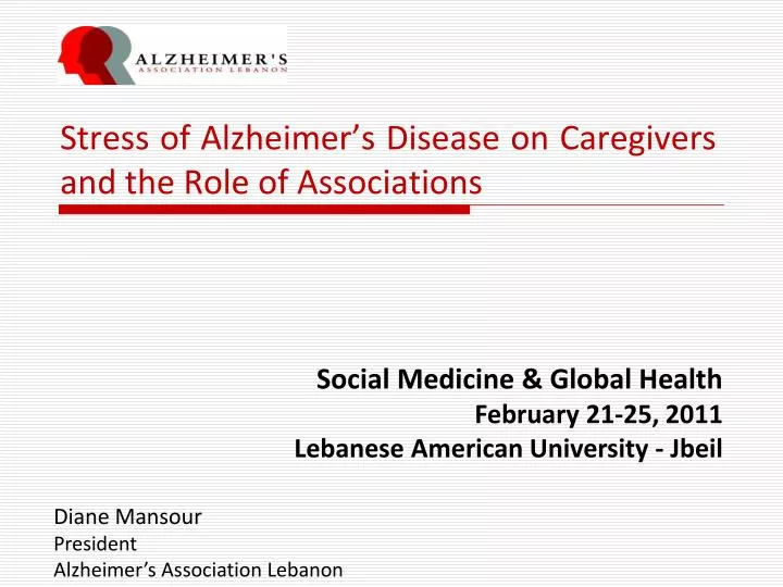 stress of alzheimer s disease on caregivers and the role of associations