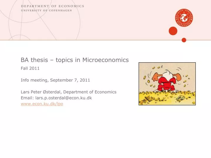 ba thesis topics in microeconomics