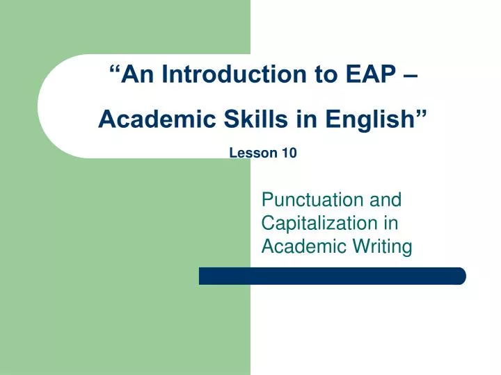 an introduction to eap academic skills in english lesson 10