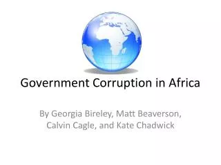 Government Corruption in Africa