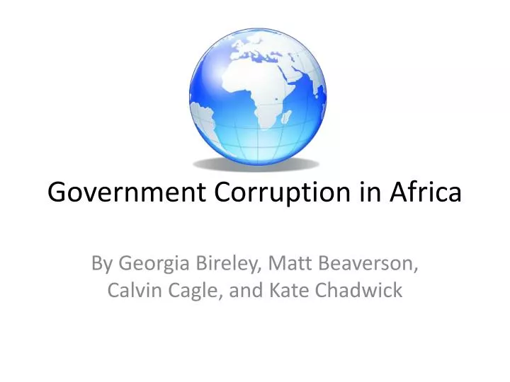 government corruption in africa