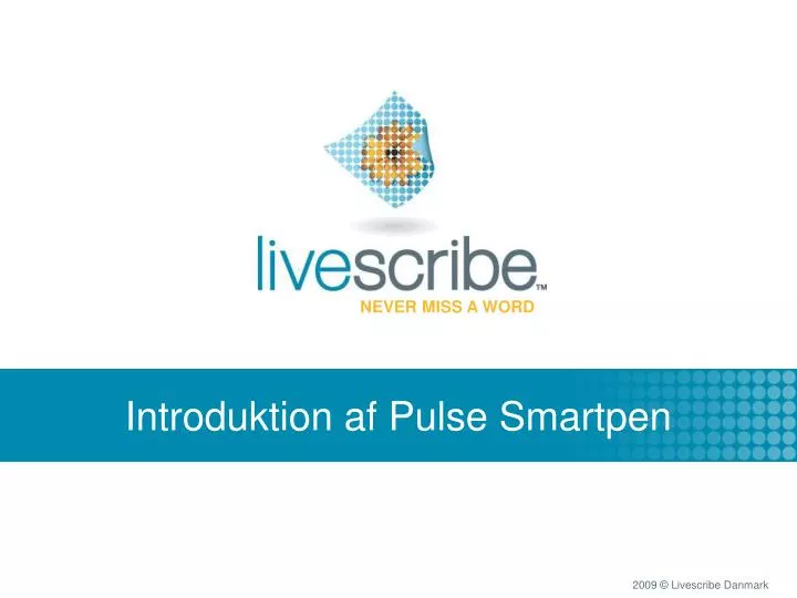 introduktion af pulse smartpen