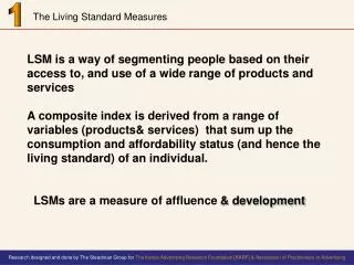 The Living Standard Measures