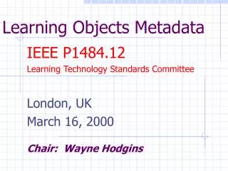 Learning Objects Metadata