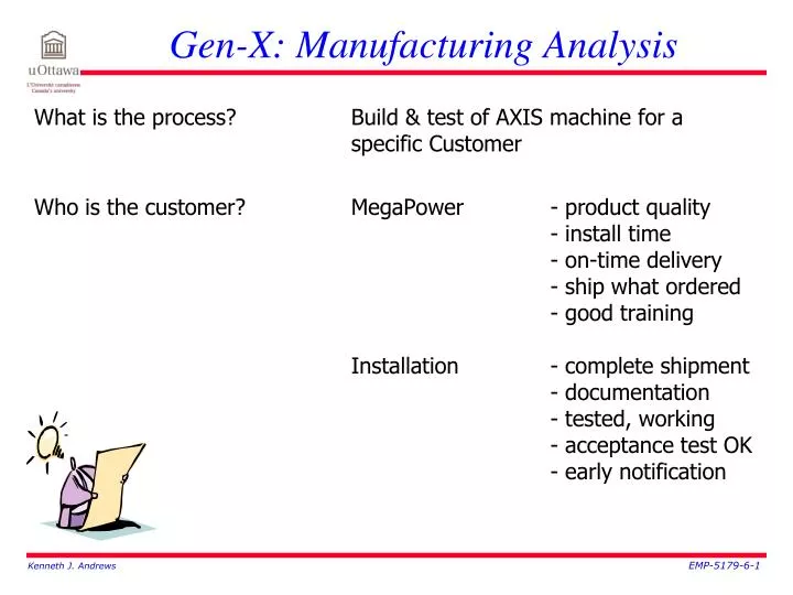 gen x manufacturing analysis