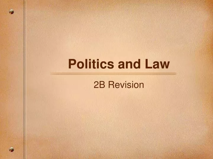 politics and law