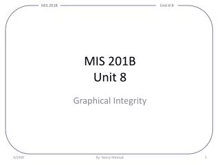 MIS 201B Unit 8