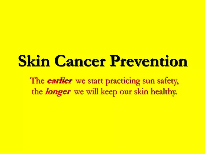 skin cancer prevention
