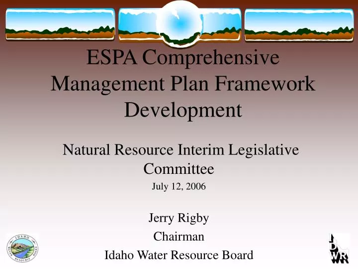 espa comprehensive management plan framework development