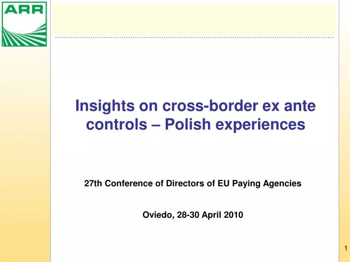 insights on cross border ex ante controls polish experiences