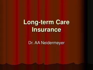 Long-term Care Insurance