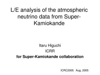 L/E analysis of the atmospheric neutrino data from Super-Kamiokande