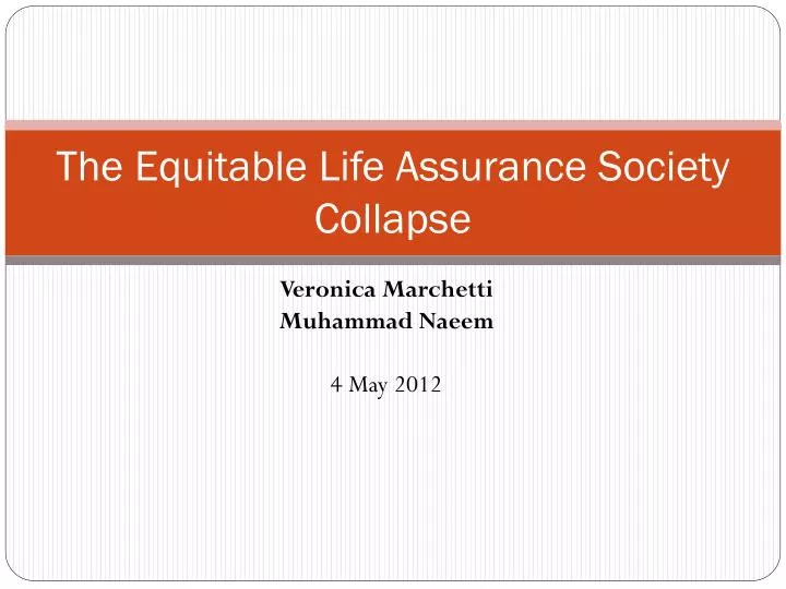 the equitable life assurance society collapse