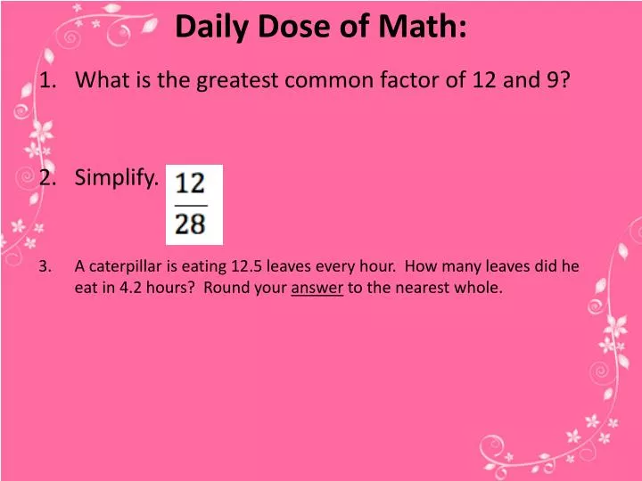 daily dose of math