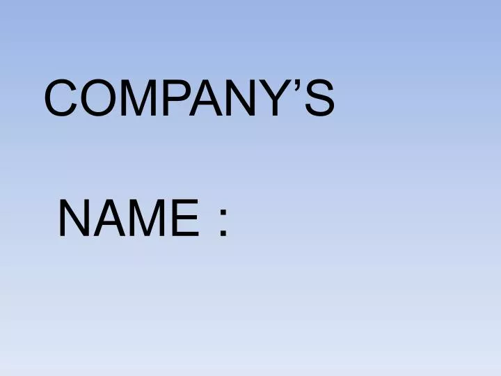 company s name
