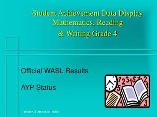 Student Achievement Data Display Mathematics, Reading &amp; Writing Grade 4