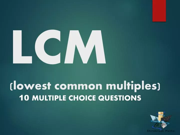 lcm lowest common multiples