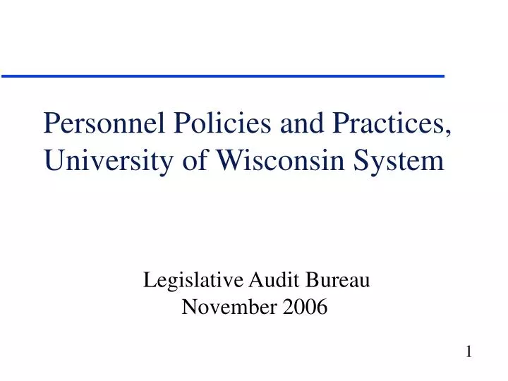 personnel policies and practices university of wisconsin system