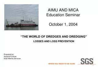 AIMU AND MICA Education Seminar October 1, 2004
