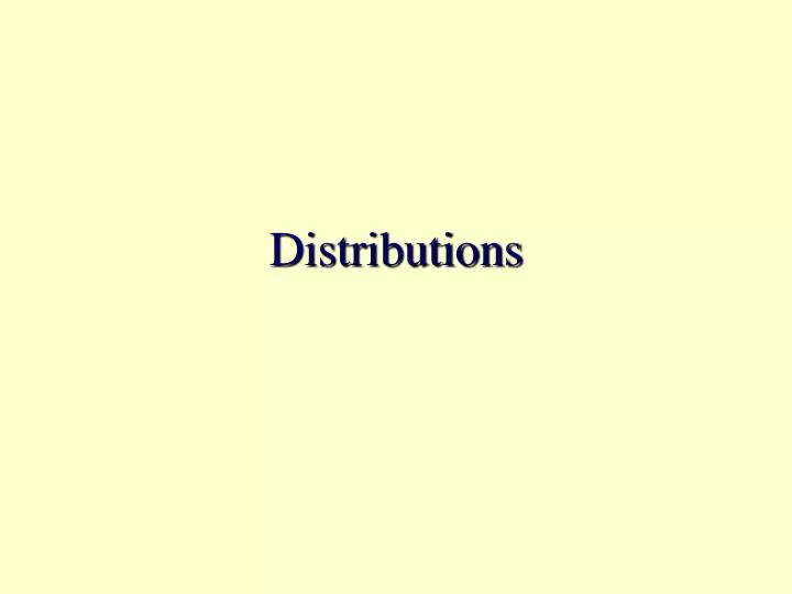 distributions