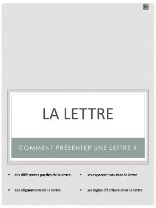 la lettre