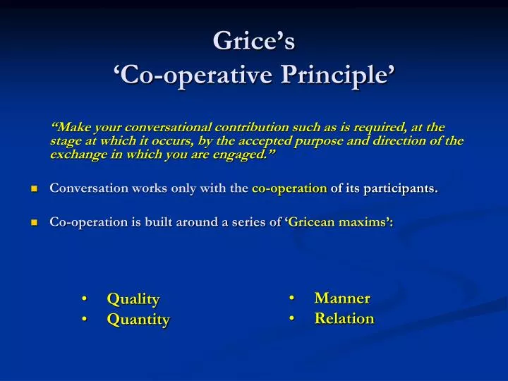 grice s co operative principle