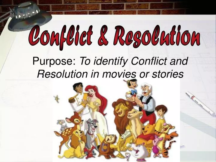purpose to identify conflict and resolution in movies or stories
