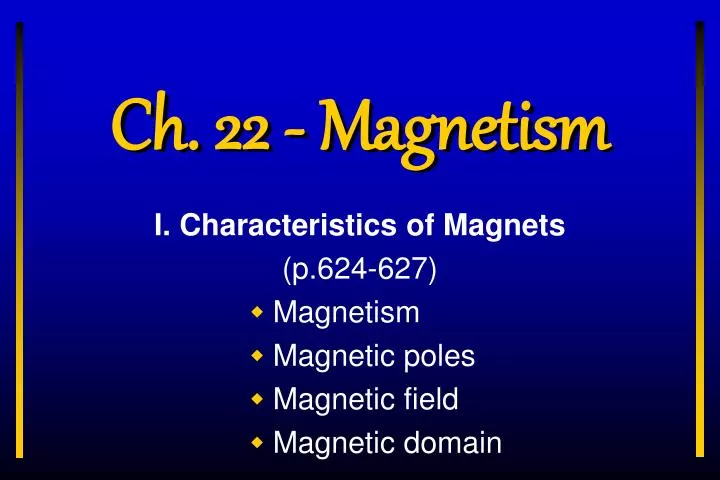 ch 22 magnetism