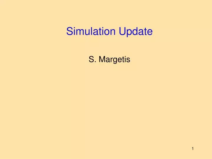 simulation update