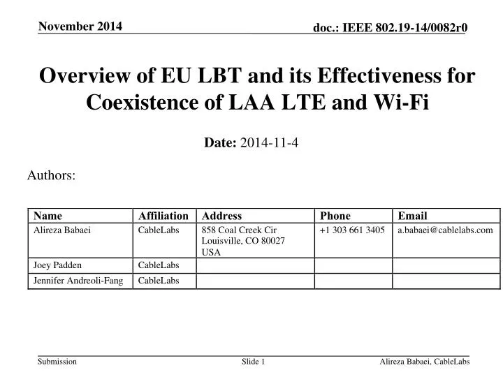 overview of eu lbt and its effectiveness for coexistence of laa lte and wi fi