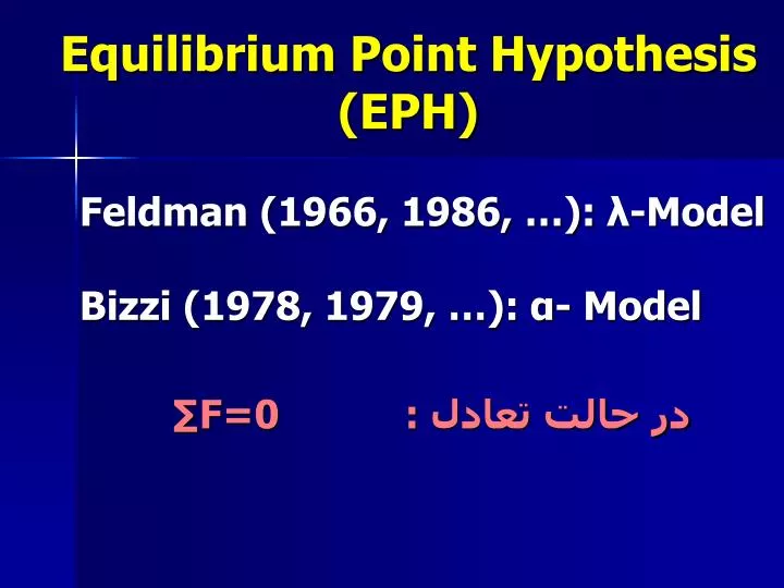 equilibrium point hypothesis eph