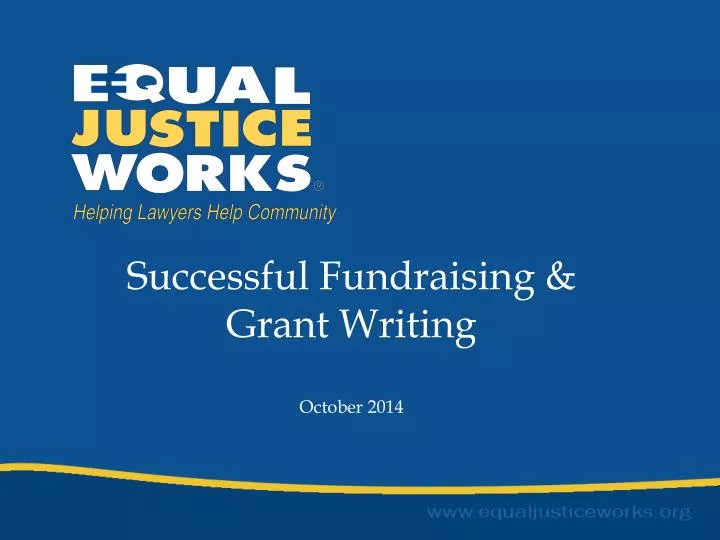 successful fundraising grant writing october 2014