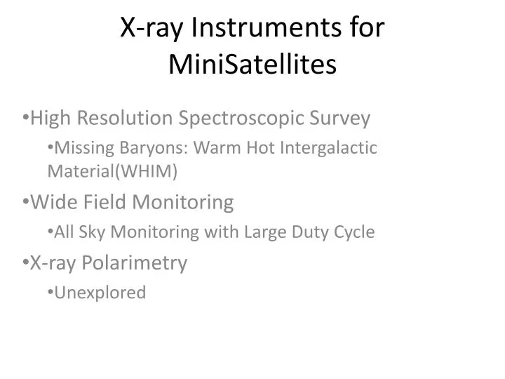 x ray instruments for minisatellites