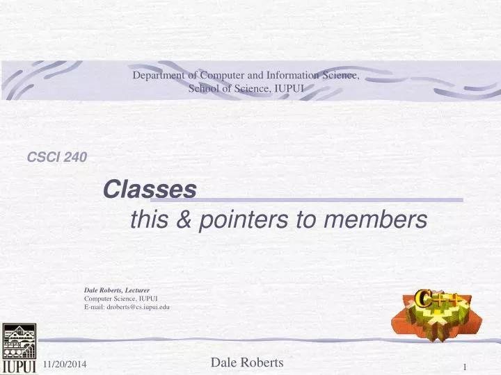 classes this pointers to members