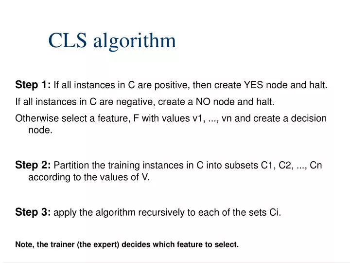 cls algorithm