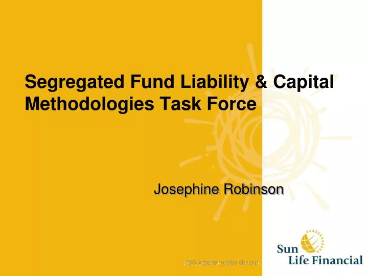 segregated fund liability capital methodologies task force