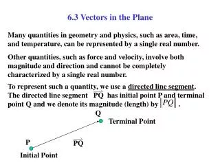 6.3 Vectors in the Plane