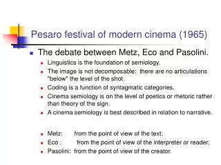 Pesaro festival of modern cinema (1965)