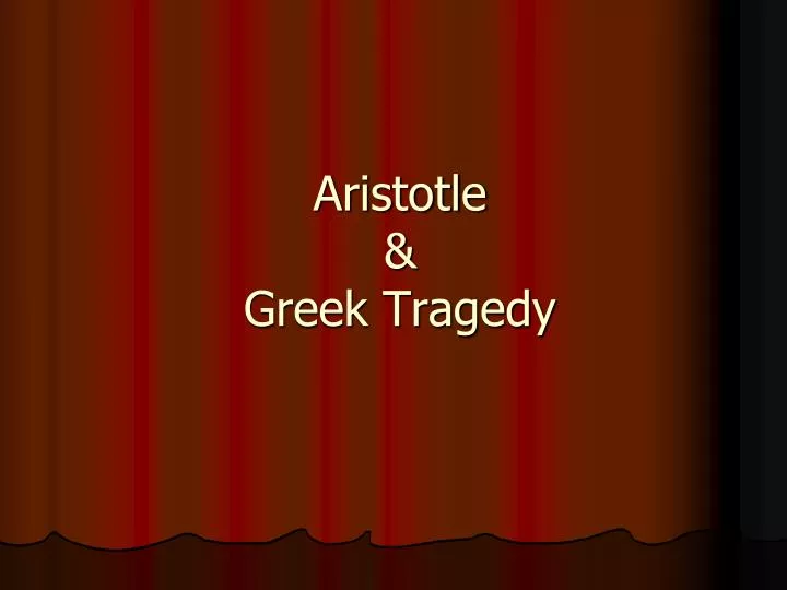 aristotle greek tragedy
