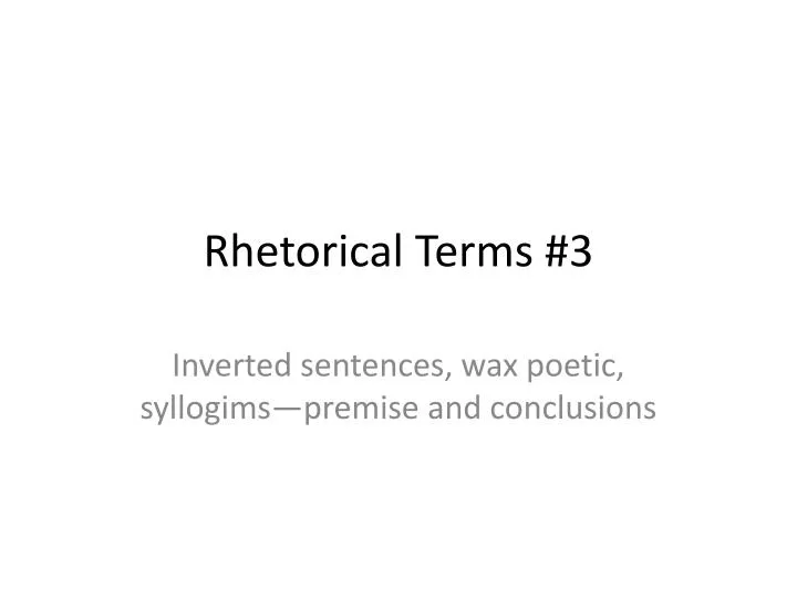 rhetorical terms 3