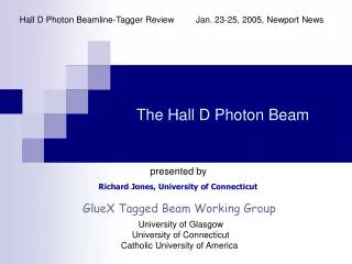 The Hall D Photon Beam