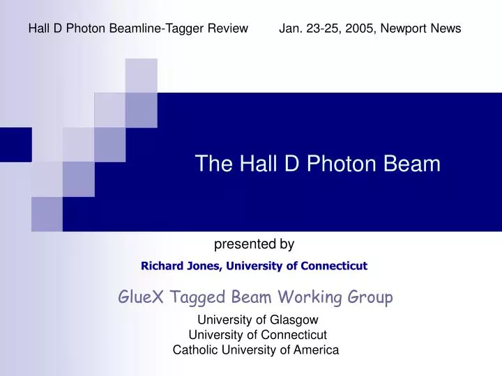 the hall d photon beam