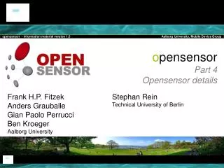 o pensensor Part 4 Opensensor details