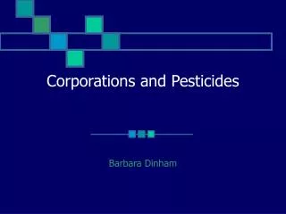 Corporations and Pesticides
