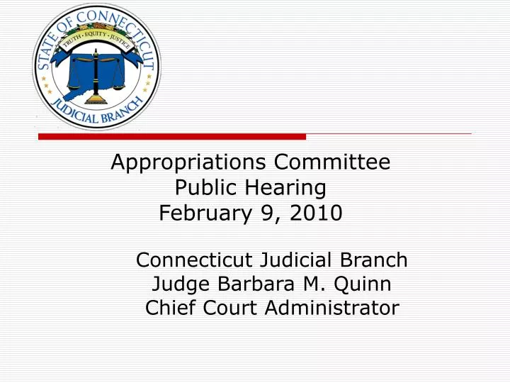 appropriations committee public hearing february 9 2010