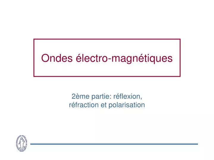 ondes lectro magn tiques