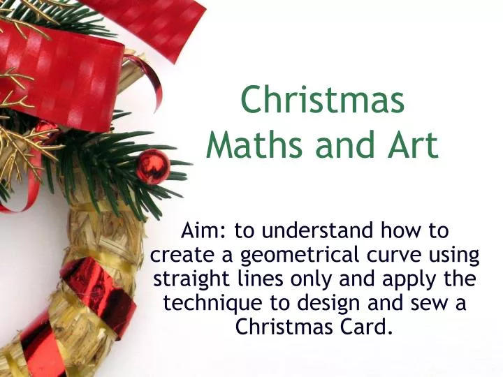 christmas maths and art