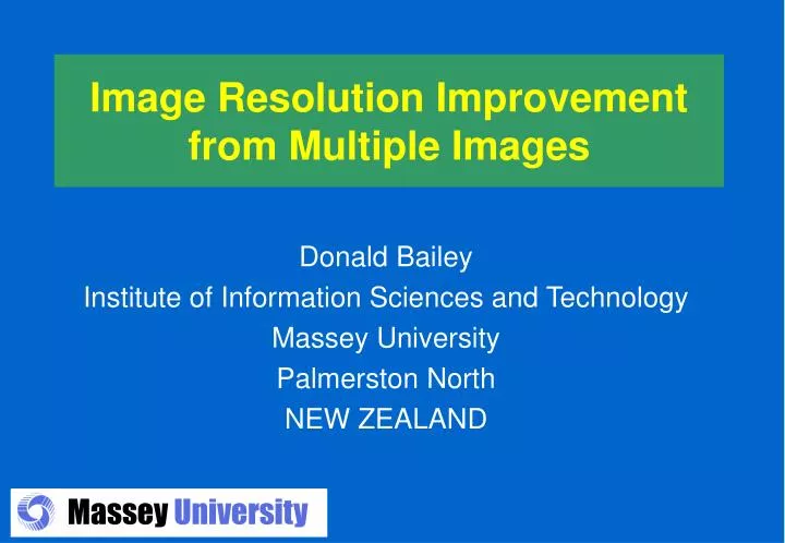 image resolution improvement from multiple images