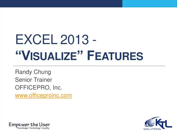 excel 2013 visualize features